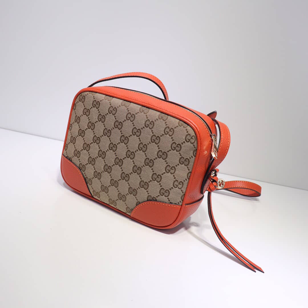 Gucci GG Canvas Messenger Bag Replica Orange 449172 - DEEPREPS