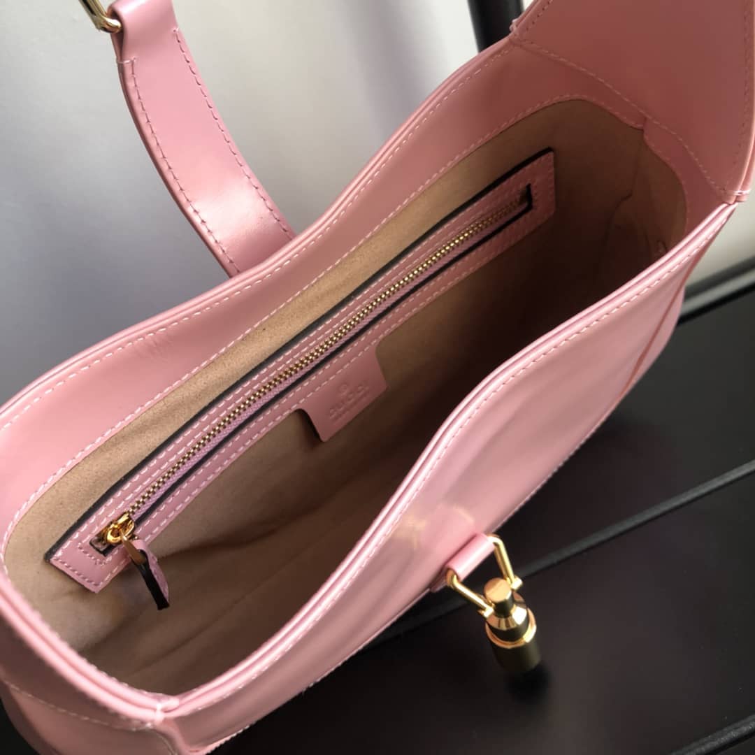 Gucci GG Jackie 1961 Small Hobo Shoulder Bag Replica Pink 636709 - DEEPREPS
