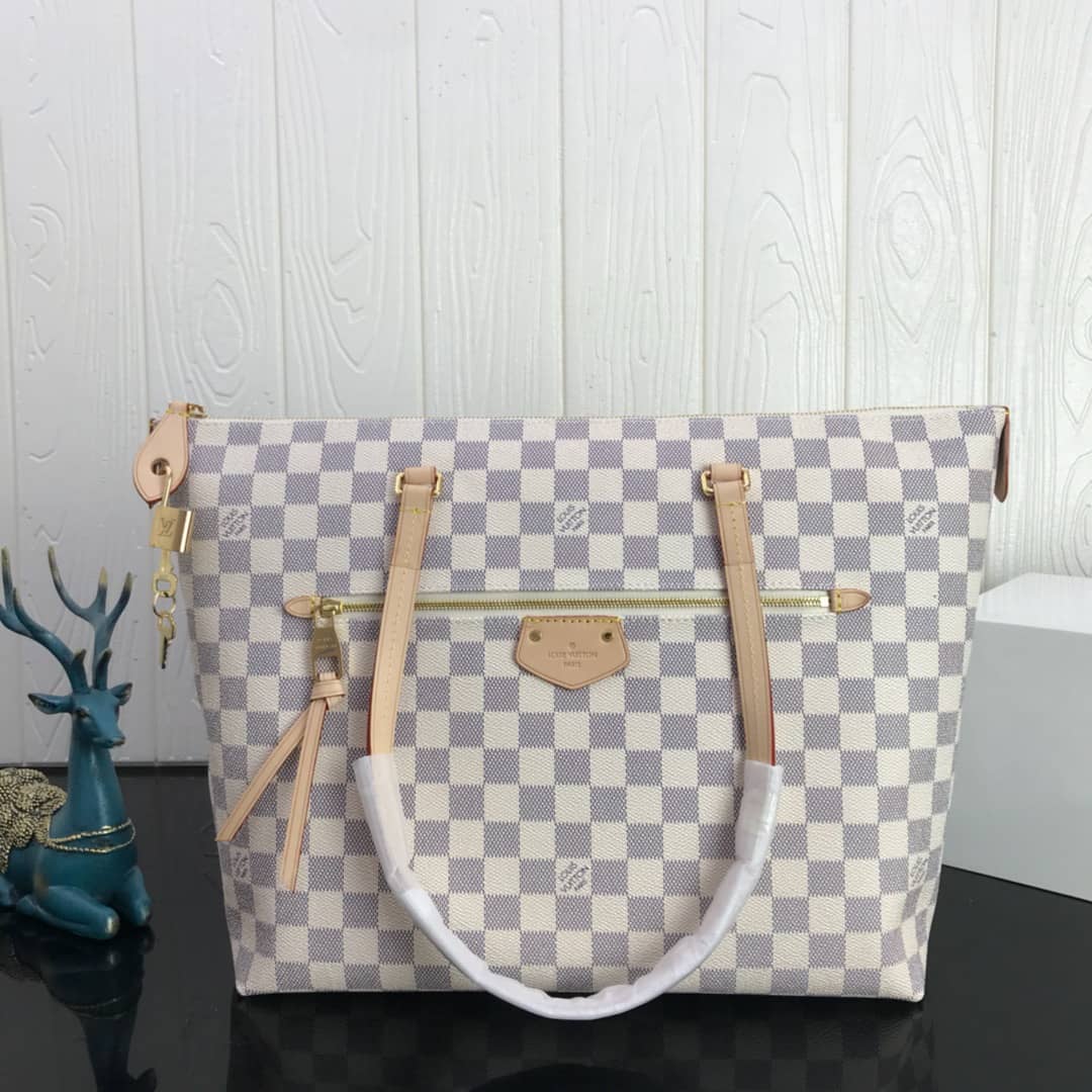 Louis Vuitton Damier Azur Jena MM Semi Tote Replica White M42267 - DEEPREPS