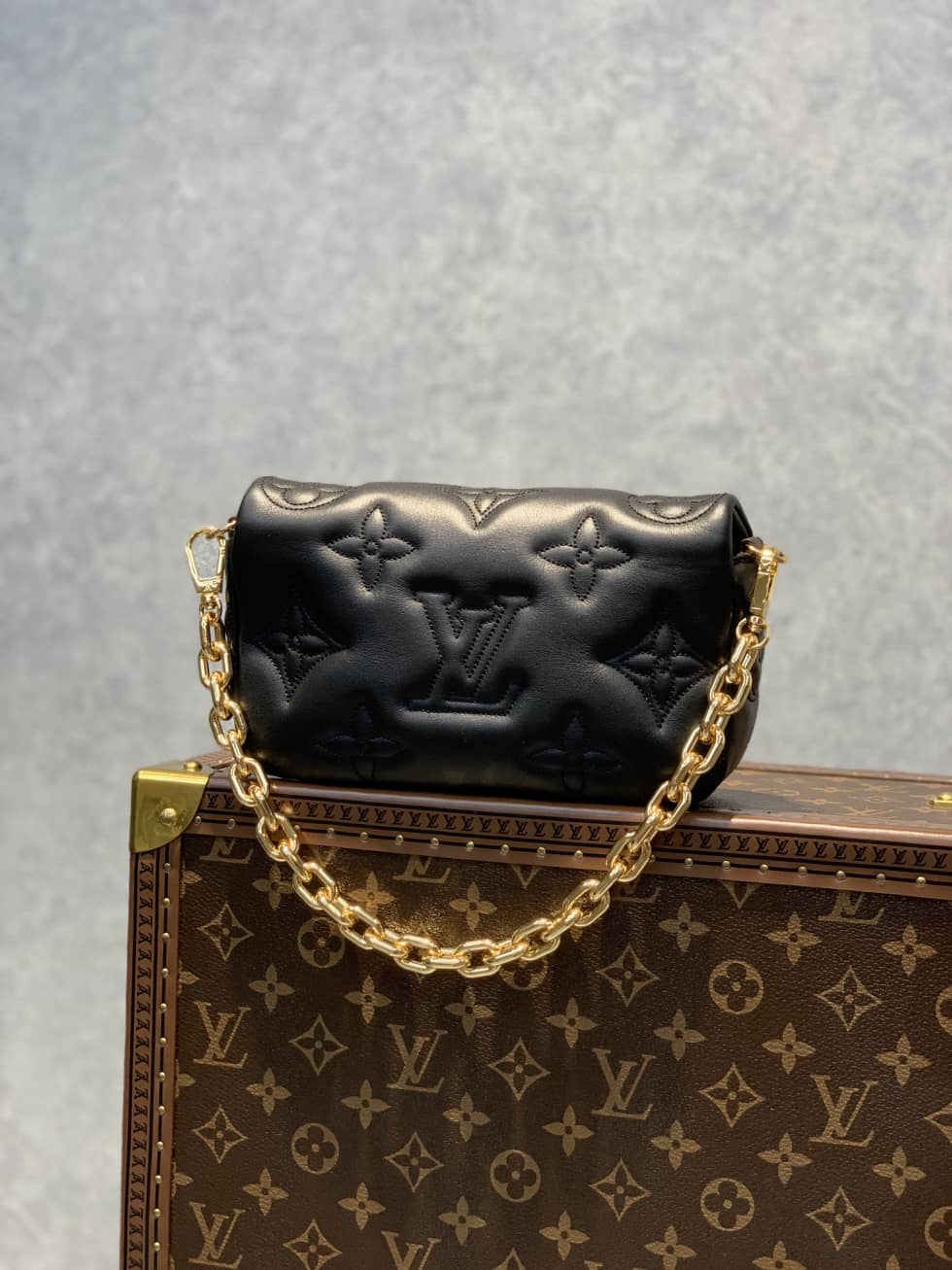 Louis Vuitton Wallet On Strap Bubblegram Black M81398 Replica - DEEPREPS