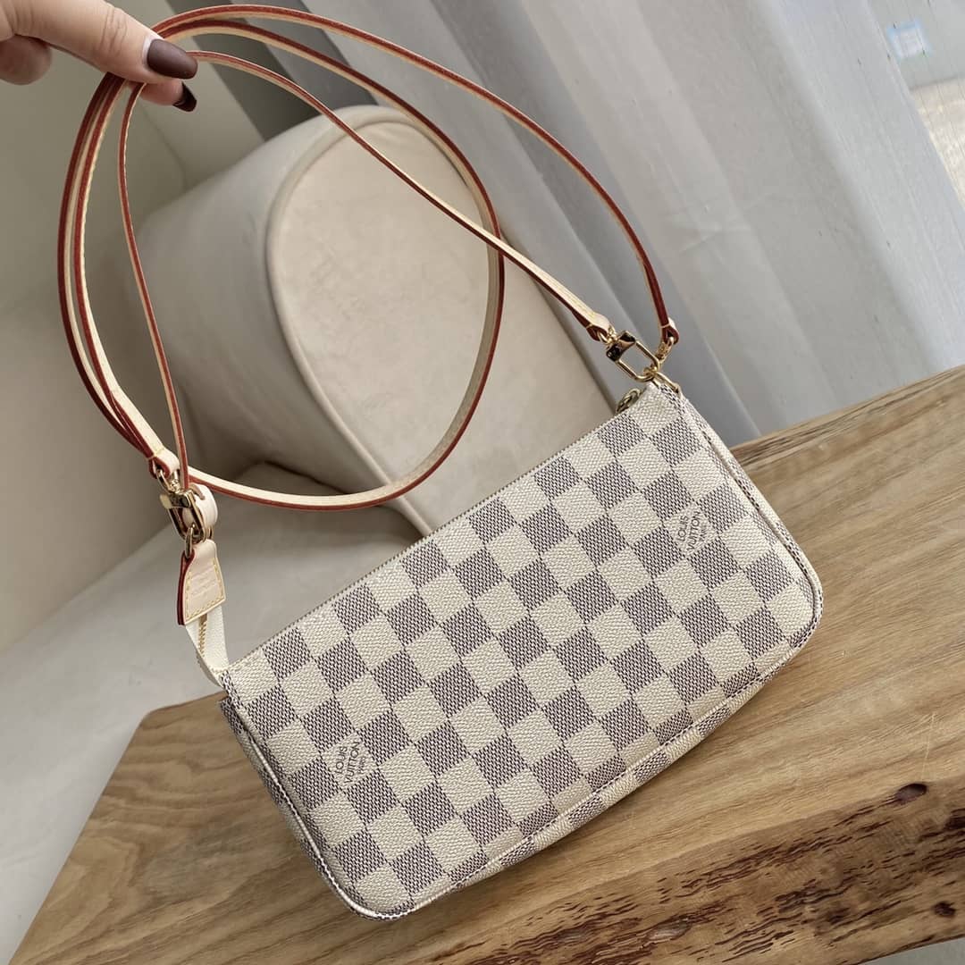 Louis Vuitton Pochette Dupe Damier Azur  Accessories M51980 Gray - DEEPREPS