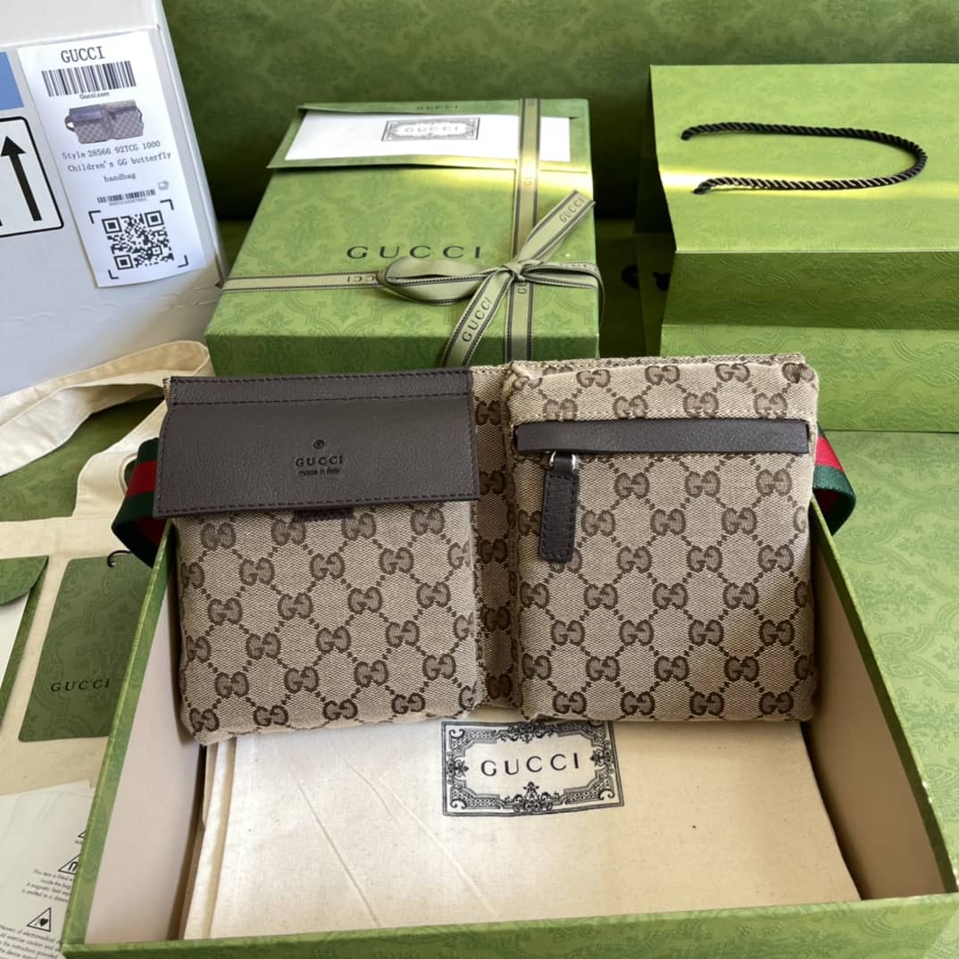 Gucci GG Canvas Waist Crossbody Belt Bag Replica 28566 - DEEPREPS