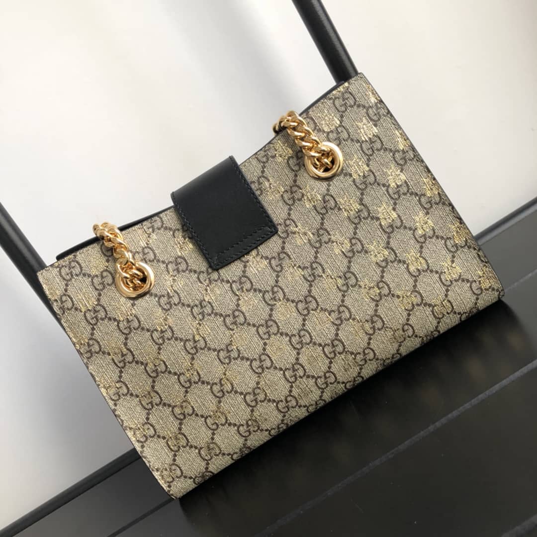 Gucci Padlock Small GG Supreme Canvas Shoulder Bag Replica Brown 498156 - DEEPREPS