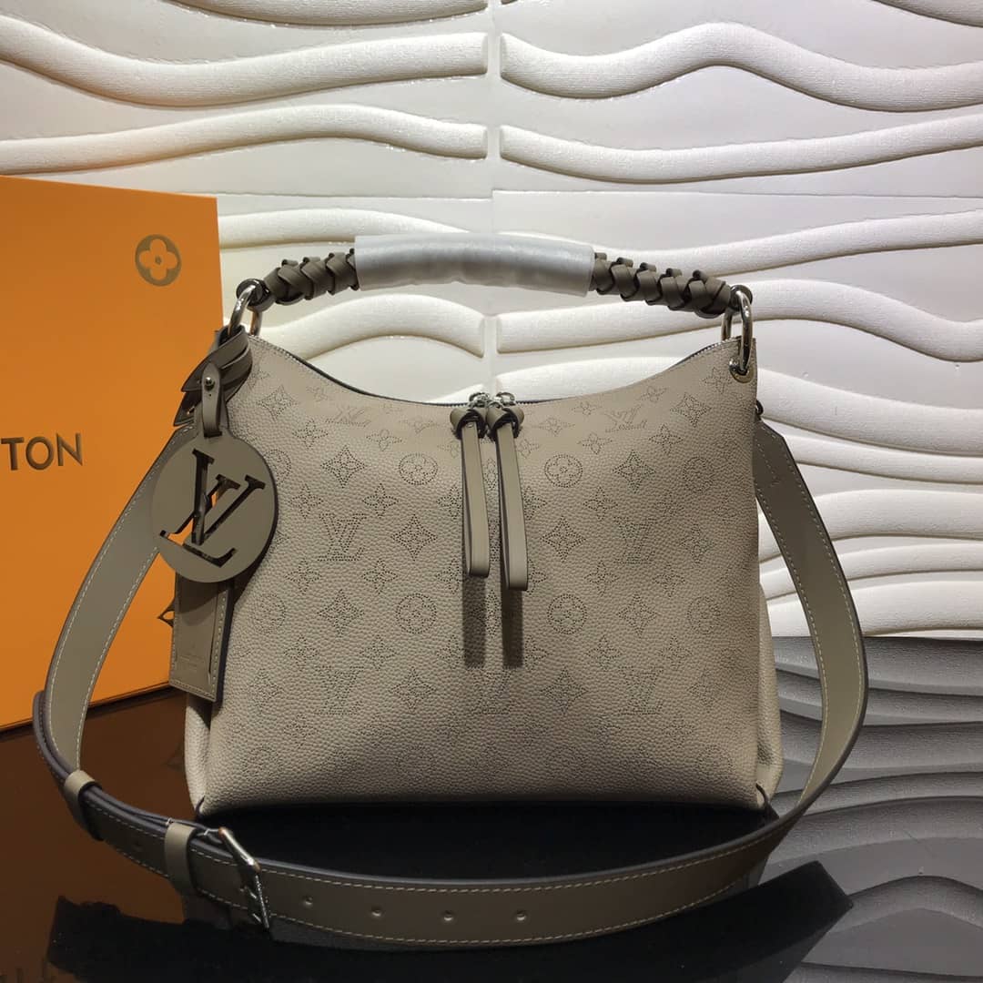 Louis Vuitton Beaubourg Hobo MM Mahina Leather Replica Beige M56073 - DEEPREPS