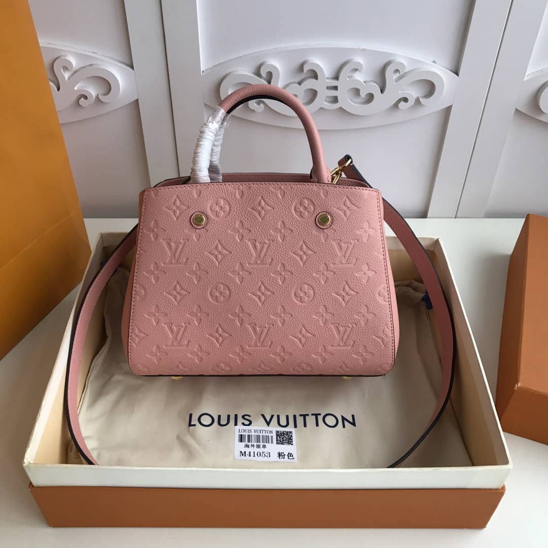 Louis Vuitton Monogram Montaigne BB Empreinte Bag Replica Pink M41053 - DEEPREPS