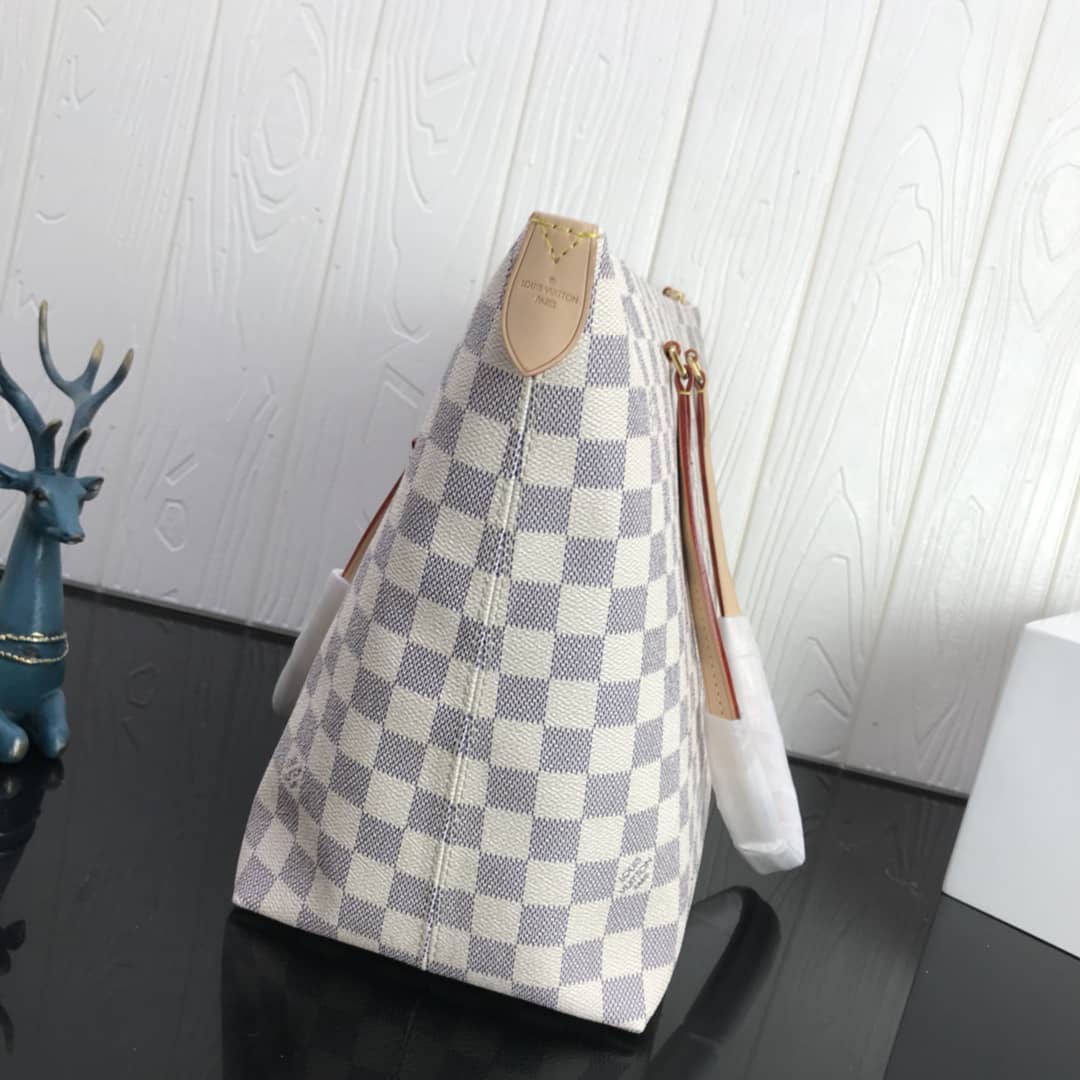 Louis Vuitton Damier Azur Jena MM Semi Tote Replica White M42267 - DEEPREPS