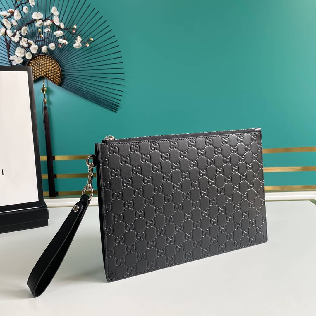 Gucci Mens Signature Soft Pouch Replica 473950 - DEEPREPS