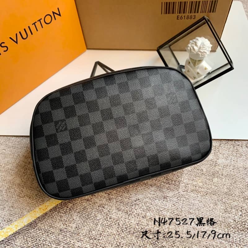 Louis Vuitton Damier Graphite King Size Toiletry Bag Replica Black N47527 - DEEPREPS