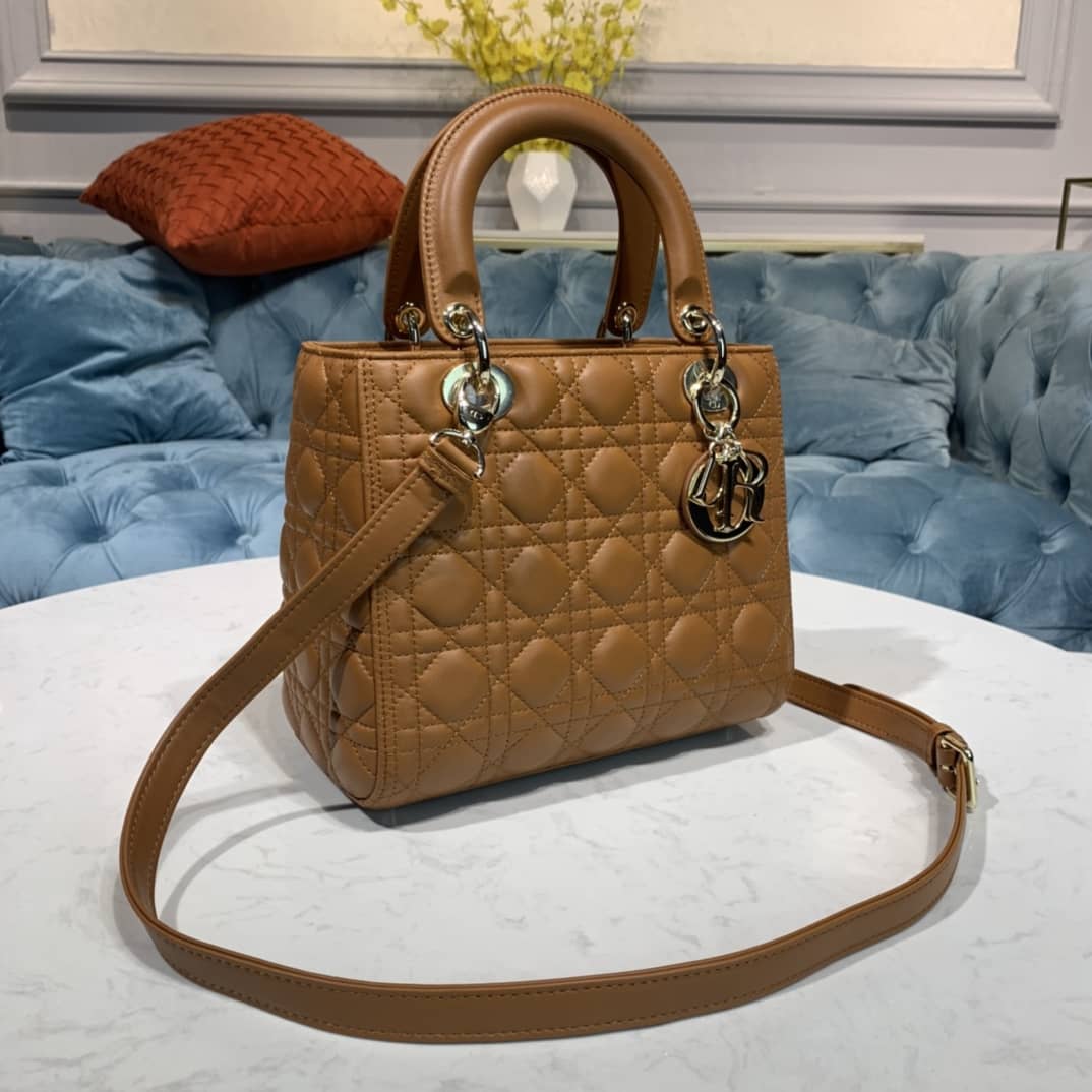 Lady Dior Dupe 24CM Replica Bag(Cola) - DEEPREPS