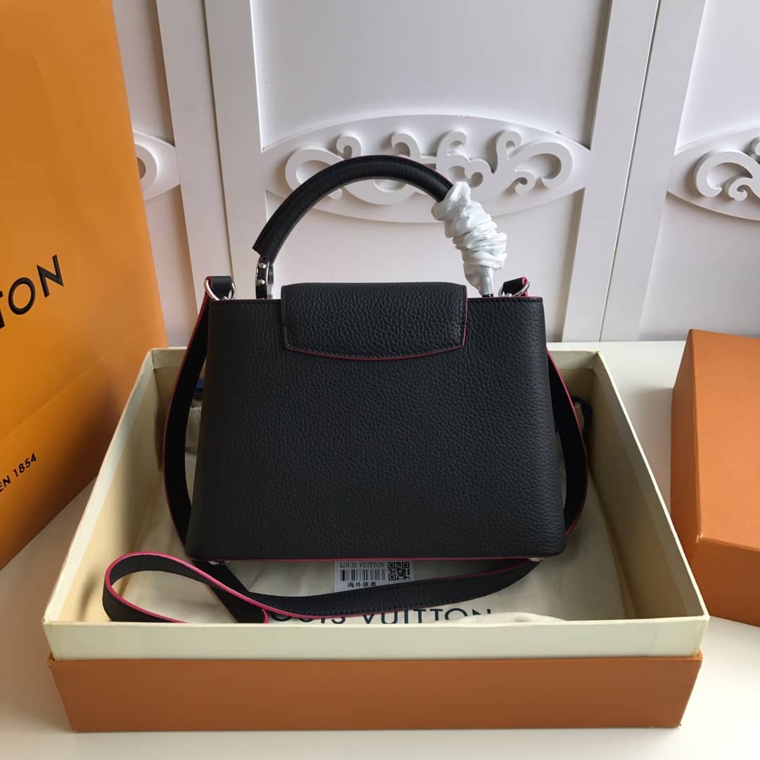 Louis Vuitton Capucines Taurillon Leather PM Tote Replica Black M42245 - DEEPREPS