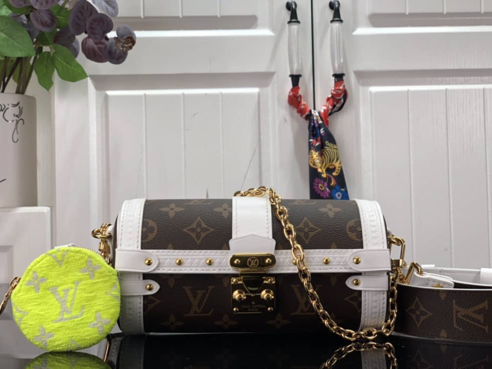 Louis Vuitton Papillon Trunk Monogram White M81485 Replica Crossbody Bag - DEEPREPS