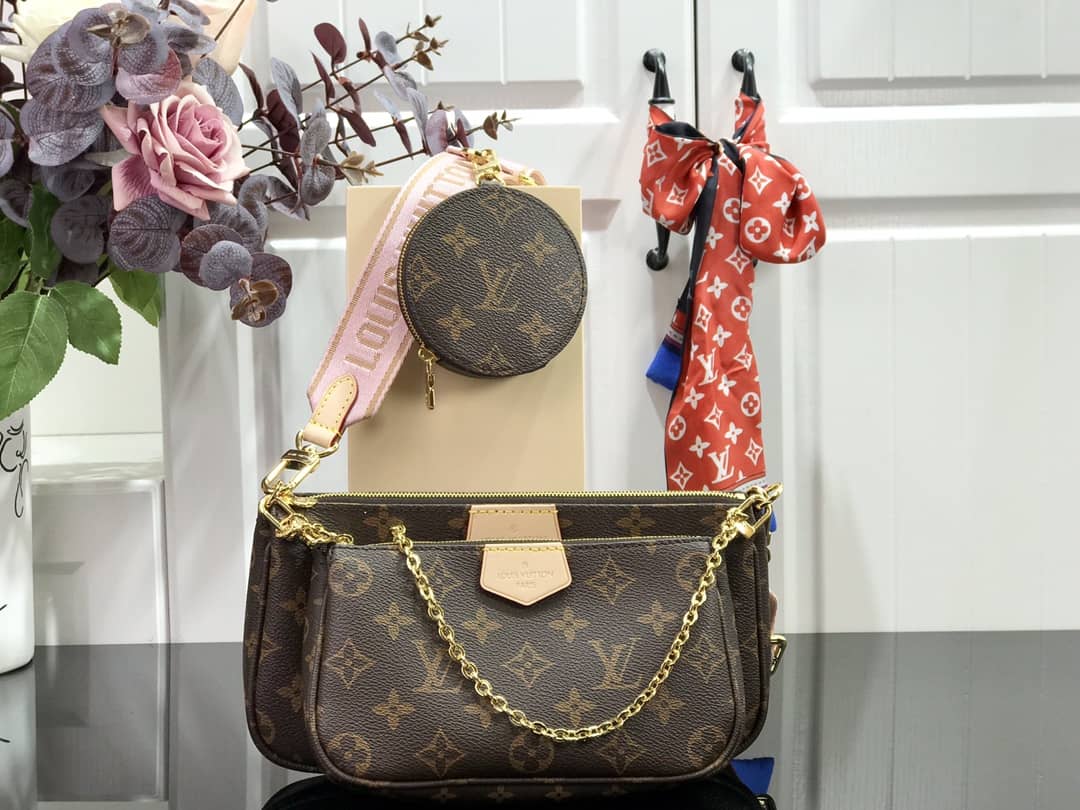 Louis Vuitton Monogram Canvas Multi Pochette Replica Pink M44823 - DEEPREPS