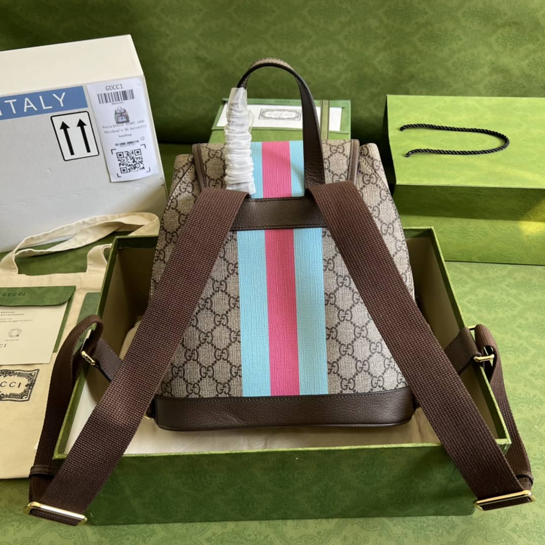 Gucci Interlocking GG Supreme Backpack Beige Replica 674147 - DEEPREPS