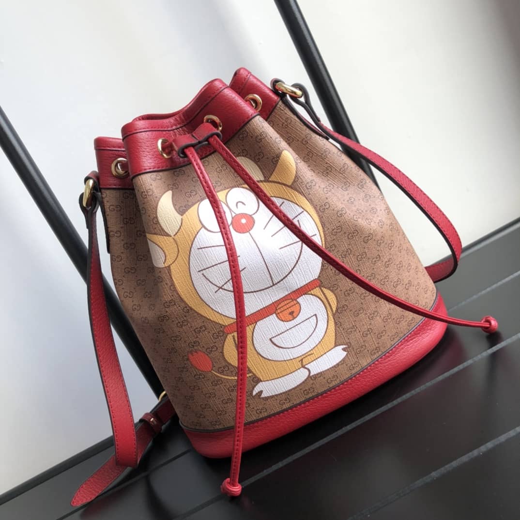 Gucci x Doraemon Small Bucket Bag Replica 655597 - DEEPREPS