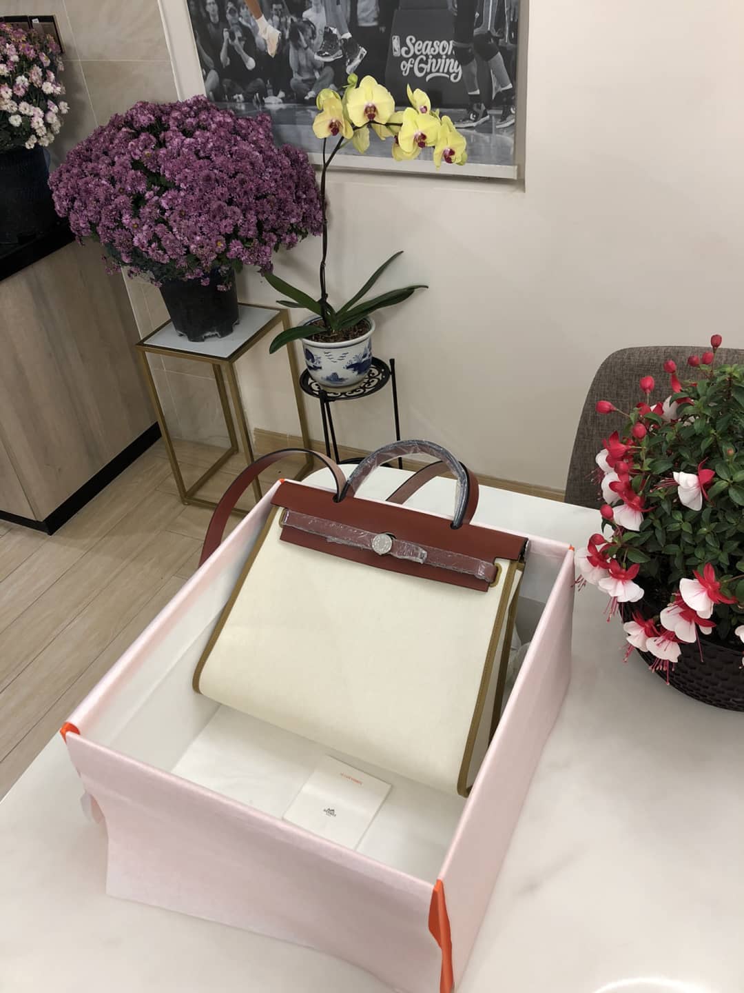 Replica Hermes Birkin Bag 31 Canvas Leather HerBag - DEEPREPS