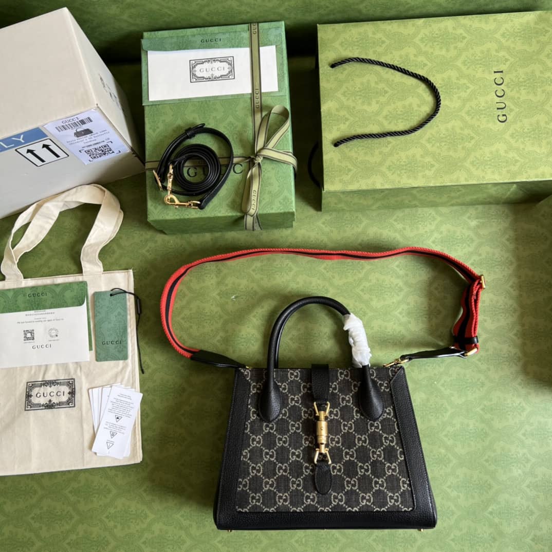 Gucci GG Jackie 1961 Denim Replica Tote Bag 685129 - DEEPREPS