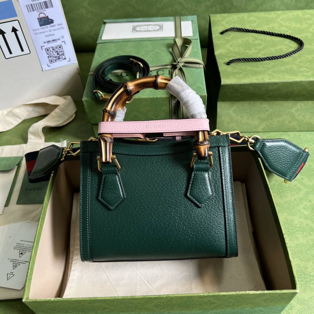 Gucci Diana Mini Tote Green 702732 Replica Bag - DEEPREPS