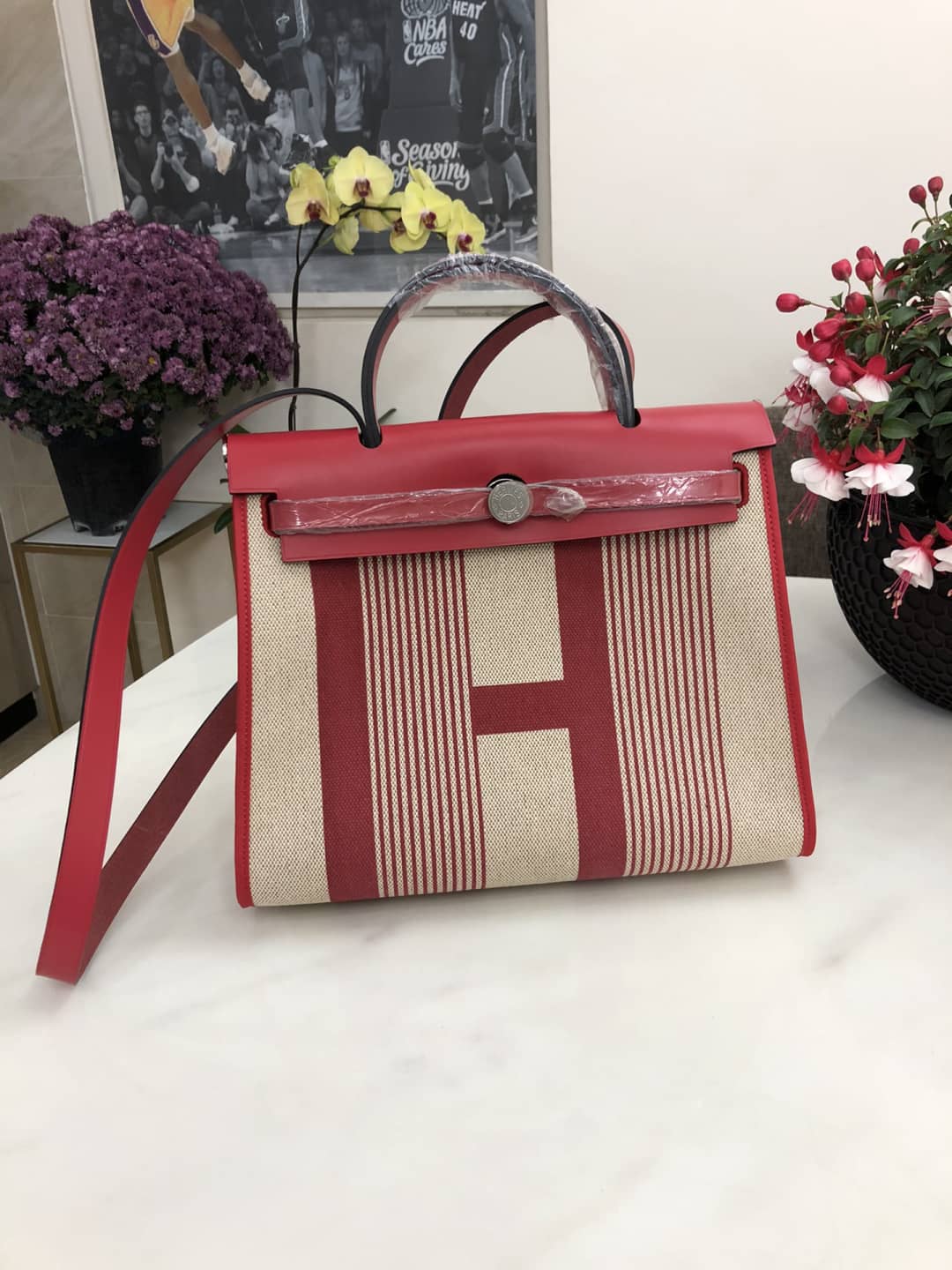 Replica Hermes Birkin Bag 31 Canvas Leather HerBag - DEEPREPS