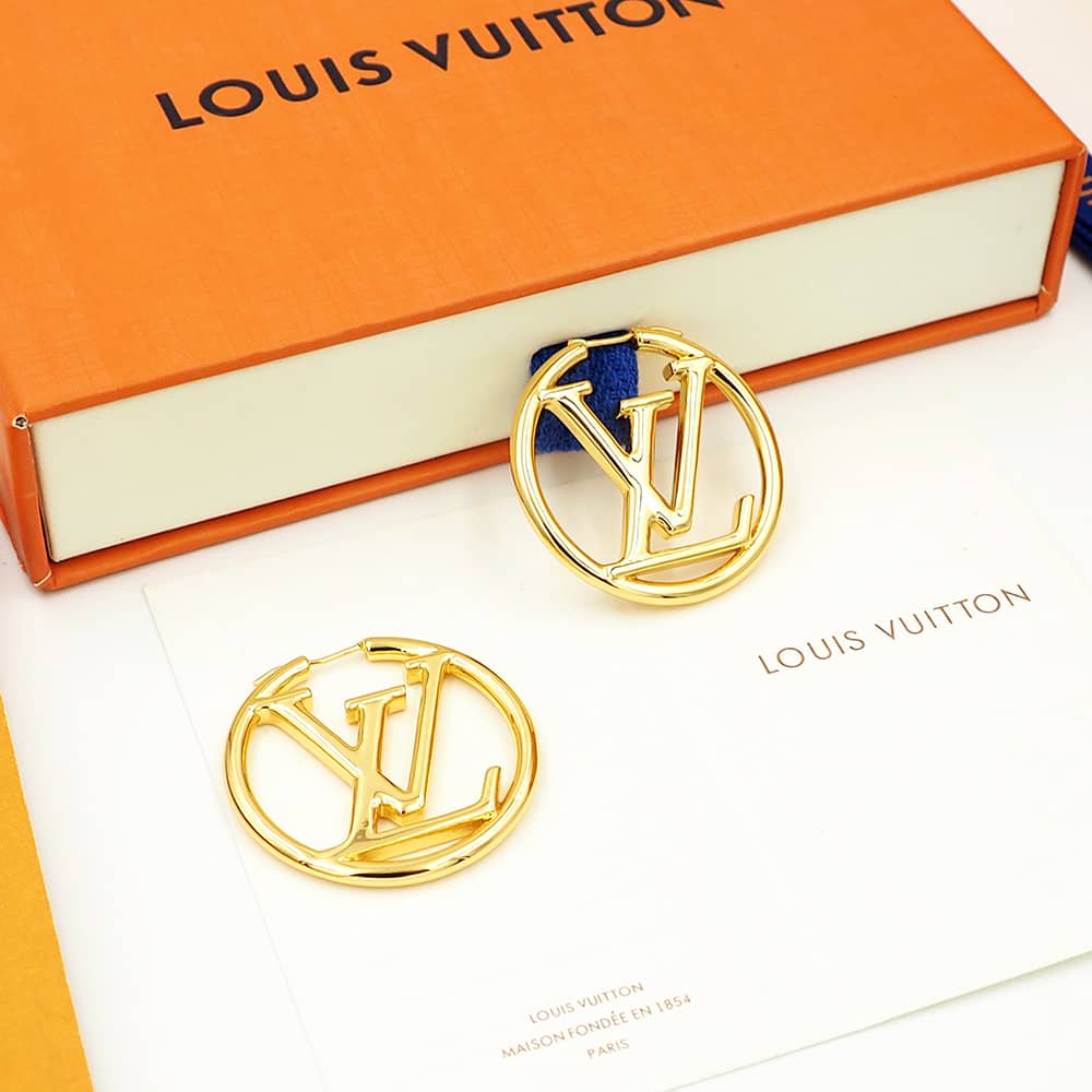 LV Hoop Earrings Dupe Logo AAA+ - DEEPREPS