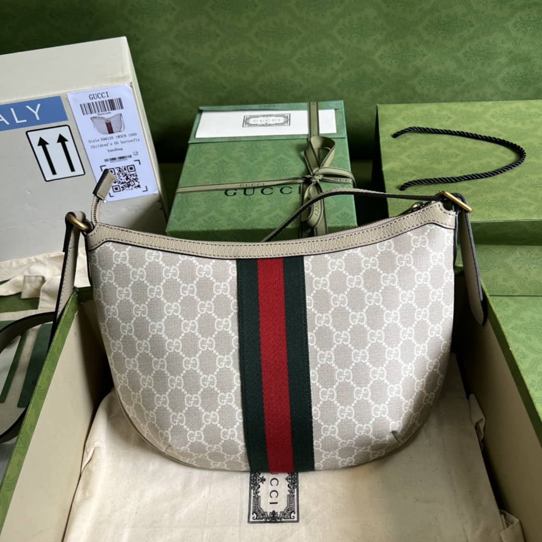 Gucci Ophidia Small GG Supreme Canvas White 598125 Replica Shoulder Bag - DEEPREPS