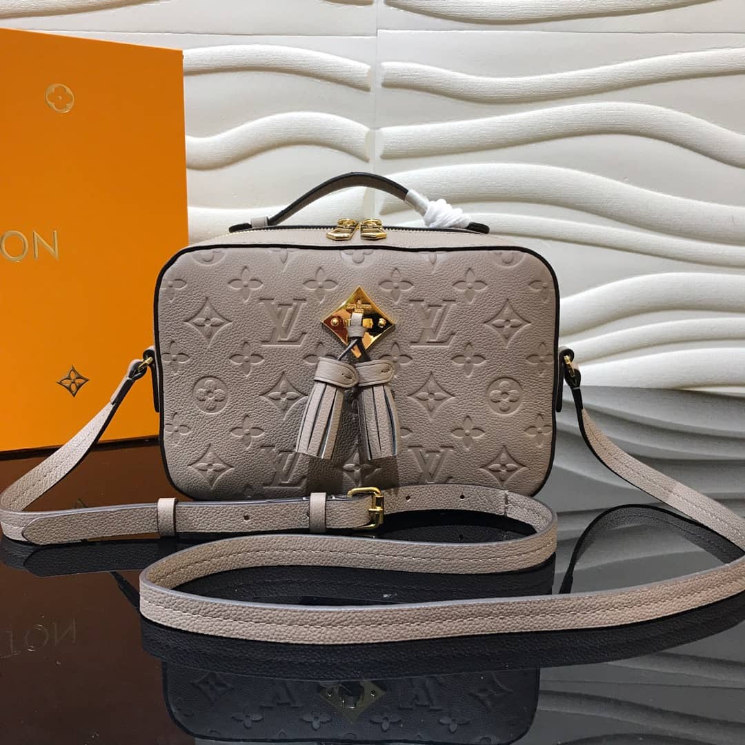 Louis Vuitton Monogram Empreinte Saintonge Replica Bag Gray M44606 - DEEPREPS