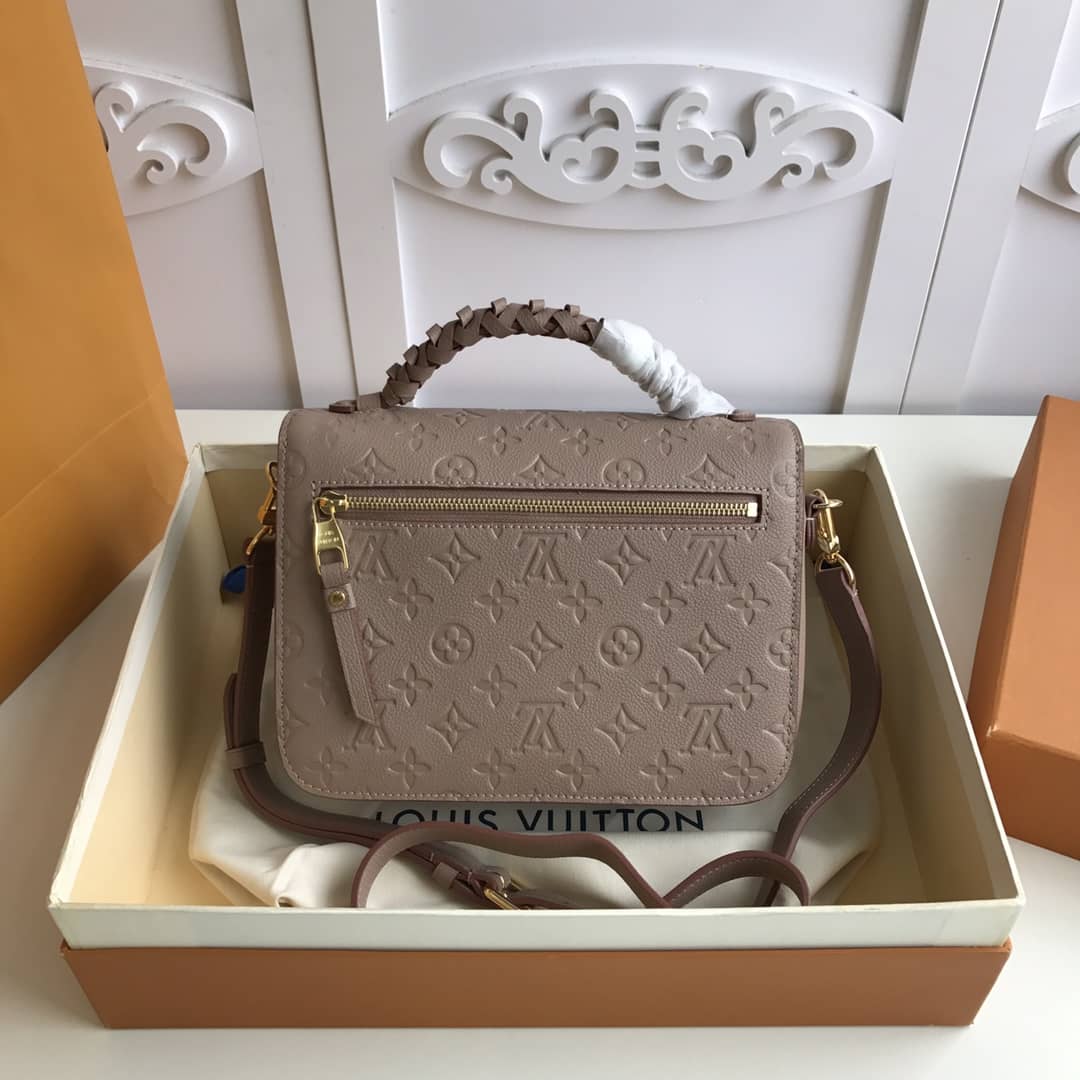 Louis Vuitton Pochette Metis Braided Monogram Empreinte Replica Apricot M43942 - DEEPREPS