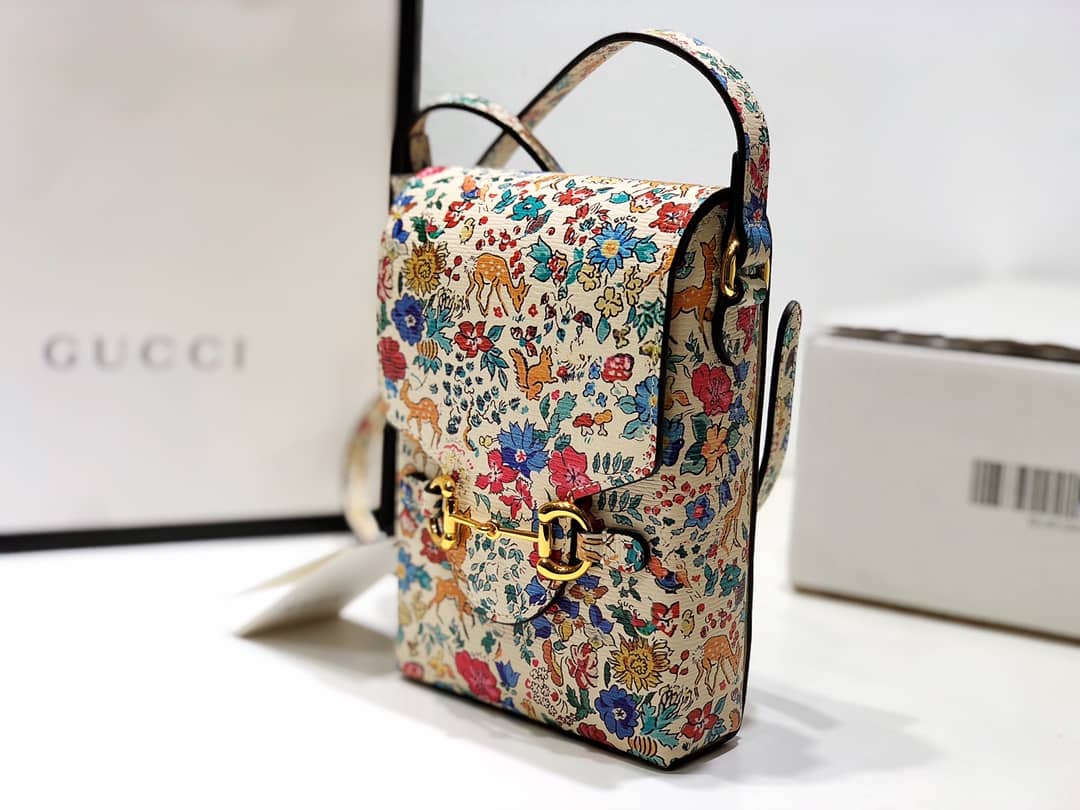 Gucci GG Denim Canvas Leather Phone Bag Replica 625625 - DEEPREPS