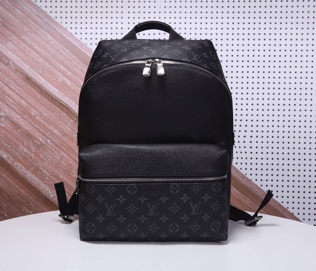 Louis Vuitton Discovery PM Leather Canvas Black M30230 Replica Backpack - DEEPREPS