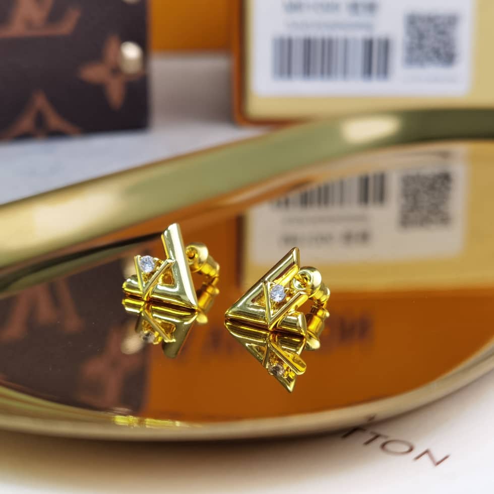 LV Hoop Earrings Dupe Logo - DEEPREPS