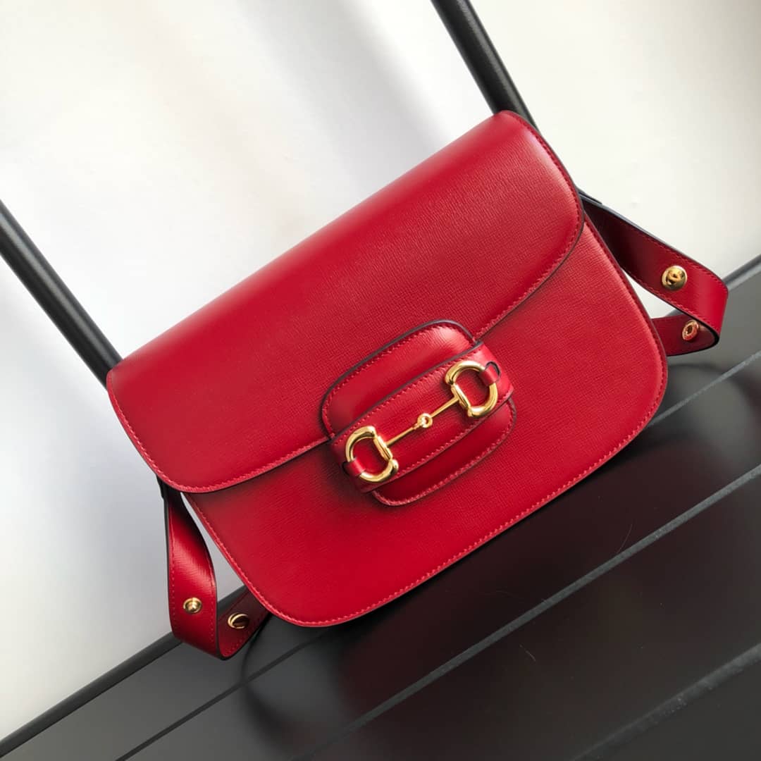 Gucci Horsebit 1955 Shoulder Bag Replica Red 602204 - DEEPREPS