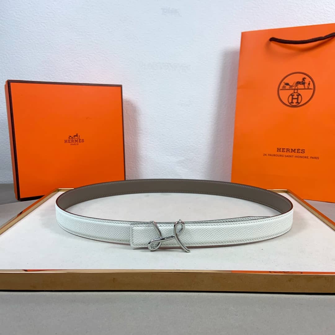 7 Star Hermes Leather Belt 24mm For Lady - DEEPREPS
