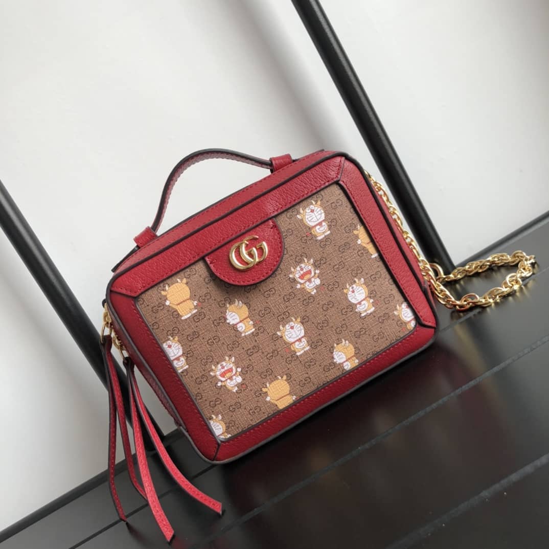 Gucci Doraemon GG Supreme Collaboration Camera Bag Replica 655596 - DEEPREPS