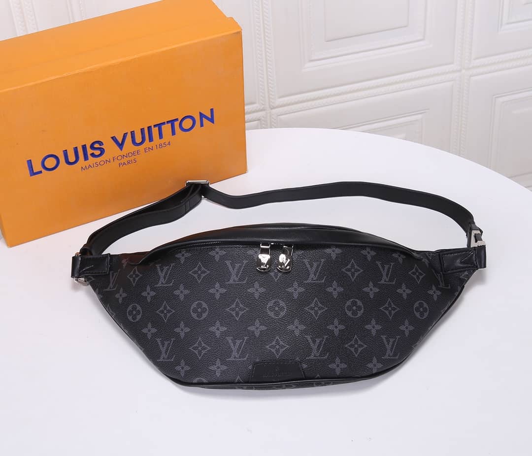 Louis Vuitton Monogram Eclipse Discovery Replica Waist Bag Black M44336 - DEEPREPS