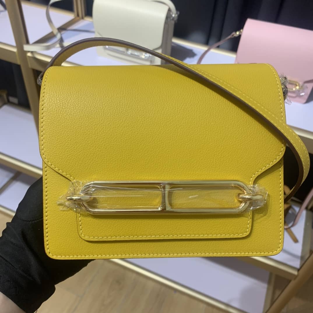 Hermes Roulis Mini Sac Evercolor Calfskin Leather Crossbody Bag - DEEPREPS