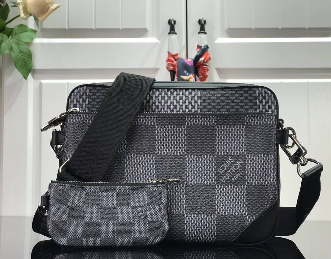 Louis Vuitton Virgil Abloh Trio Multi Messenger Bag Replica Gray M69443 - DEEPREPS