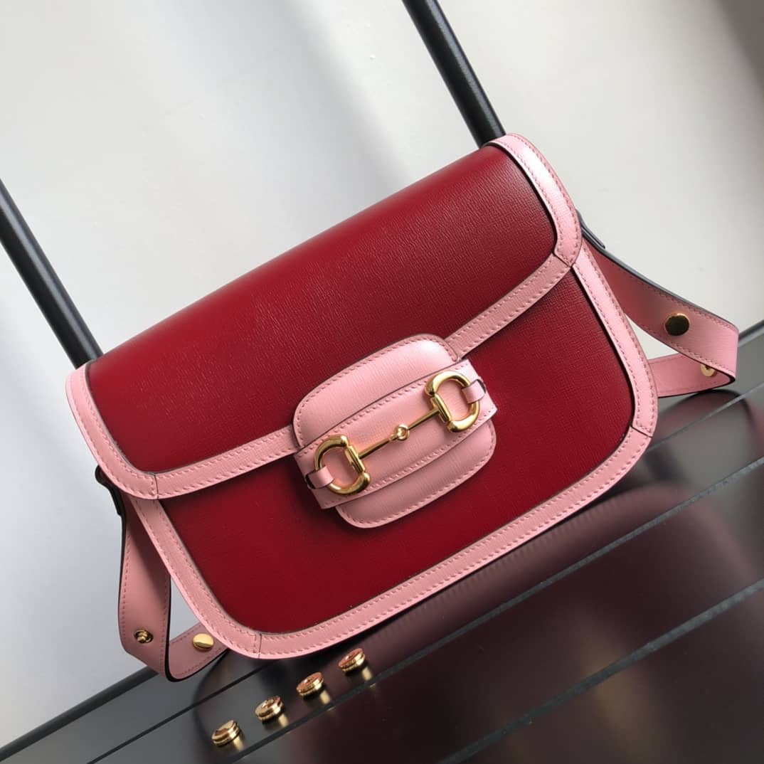 Gucci Horsebit 1955 Shoulder Bag Replica Red 602204 - DEEPREPS