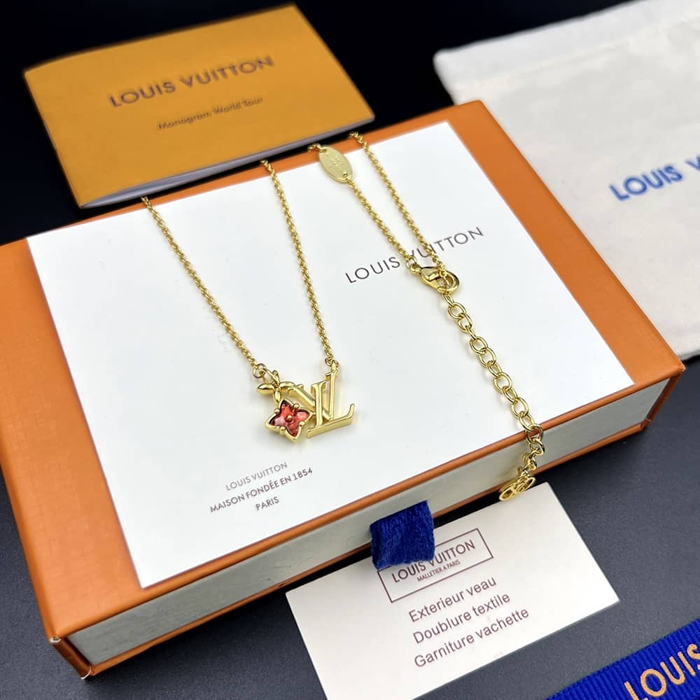 Knockoff Louis vuitton Logo Necklace - DEEPREPS