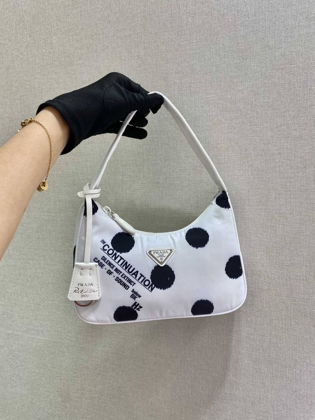 Prada Satin Re-Edition 2000 Crystal Mini Hobo - DEEPREPS