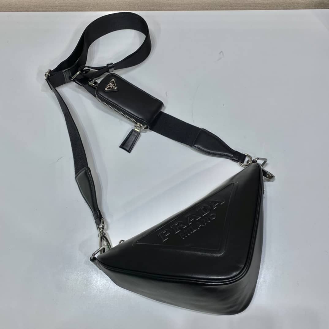 Best Replica Prada Leather Triangle Replica Shoulder Bag(ColaReps) - DEEPREPS