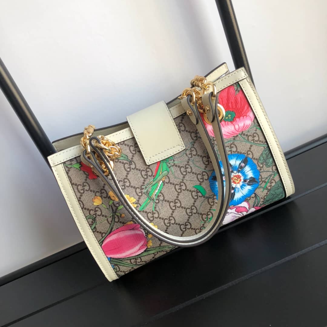 Gucci Padlock Small GG Supreme Canvas Shoulder Bag Replica Colorful 498156 - DEEPREPS