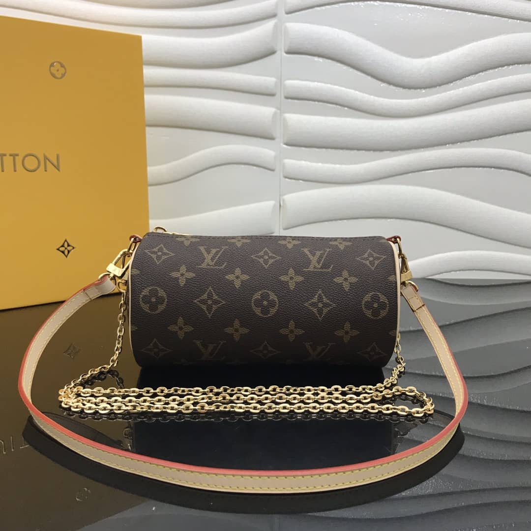 Louis Vuitton Monogram Canvas Mini Round Replica Pochette Brown M40713 - DEEPREPS