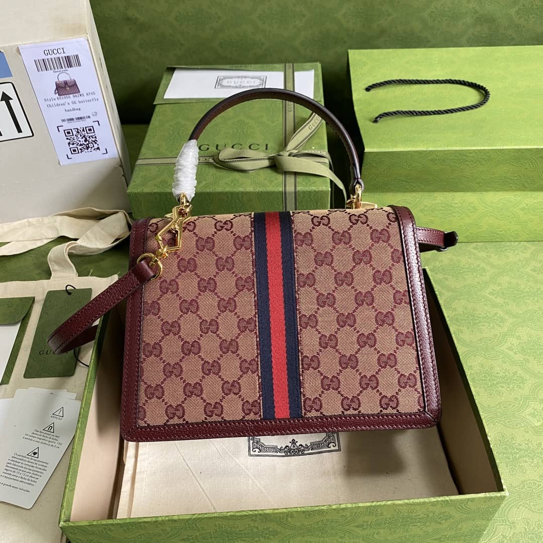 Gucci Ophidia Web Small Top Handle Bag Replica 651055 - DEEPREPS