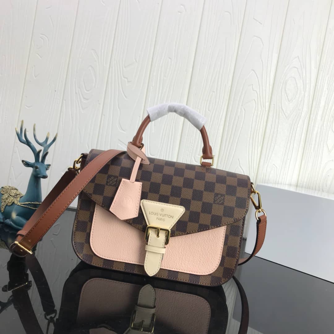 Louis Vuitton Damier Canvas Trendy Replica Crossbody Bag Pink N40146 - DEEPREPS