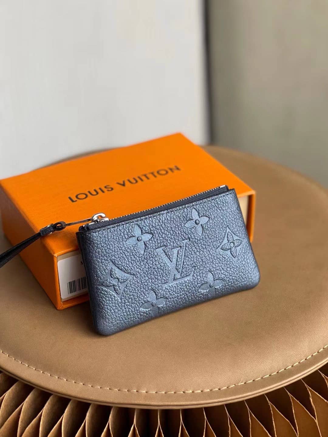 Louis Vuitton Monogram Empreinte Leather Key Pouch Blue M80900 Replica Wallet - DEEPREPS