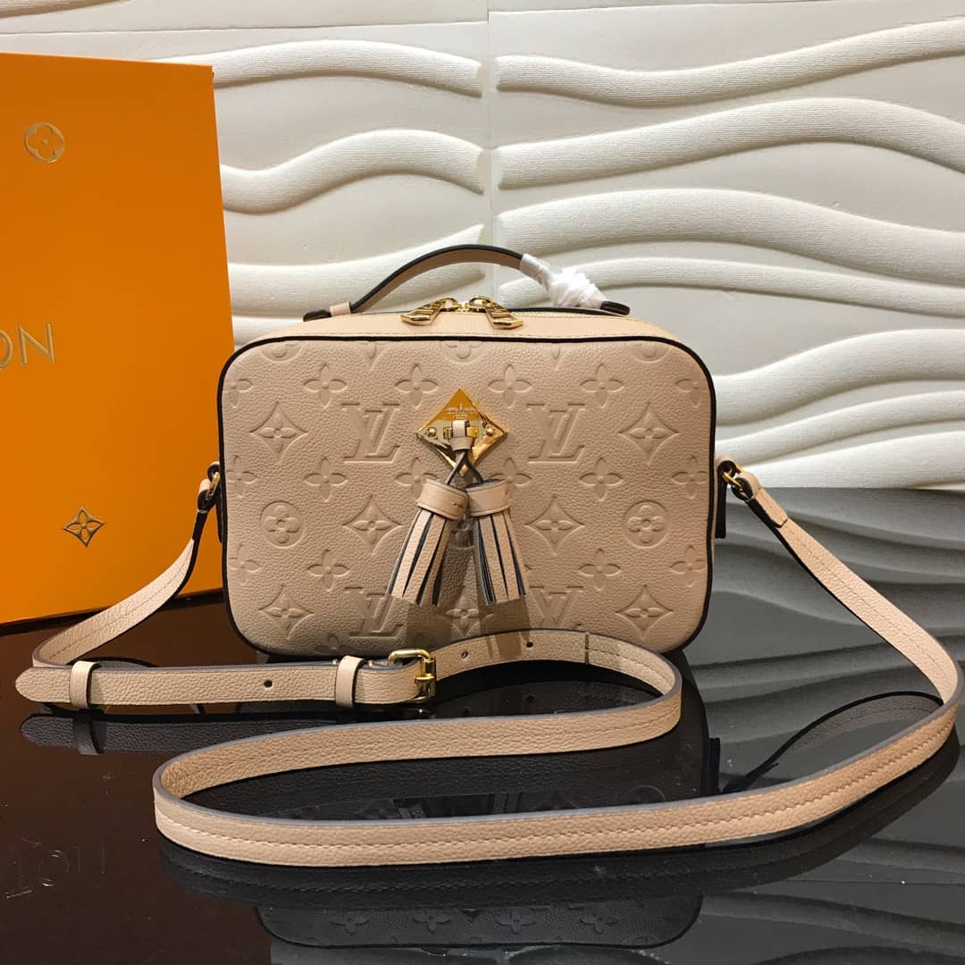 Louis Vuitton Monogram Empreinte Saintonge Replica Bag Beige M44606 - DEEPREPS