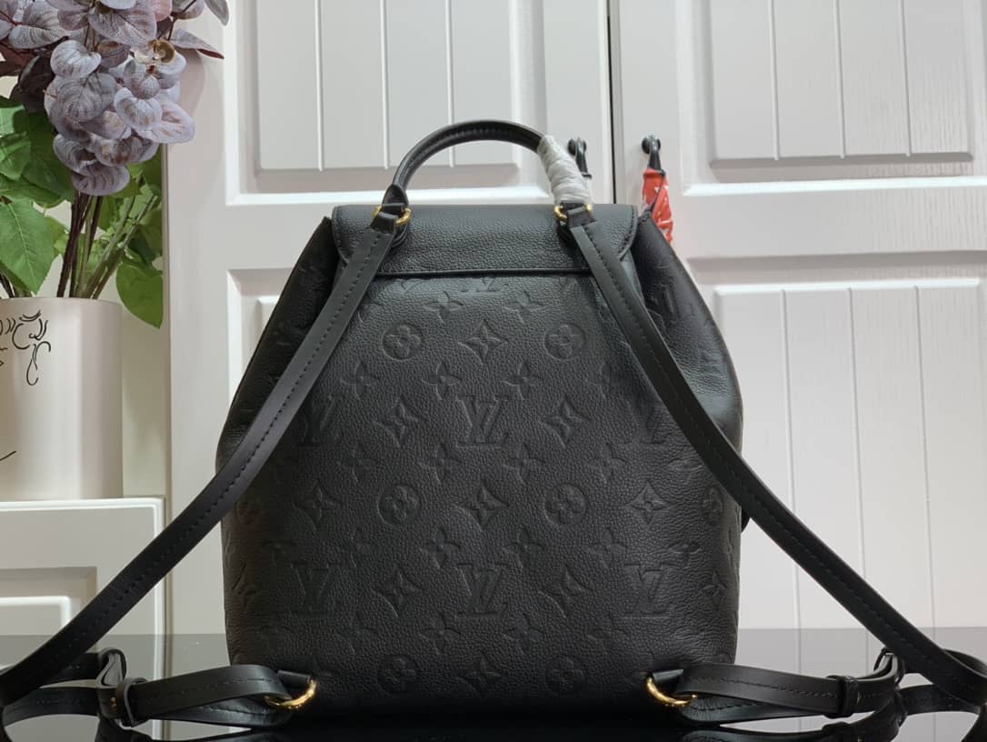 Louis Vuitton Ann Platt Montsouris PM Noir Leather Replica Backpack Black M45205 - DEEPREPS