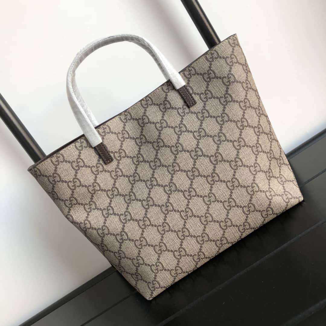 Gucci Children GG Supreme Canvas Replica Tote Brown 410812 - DEEPREPS