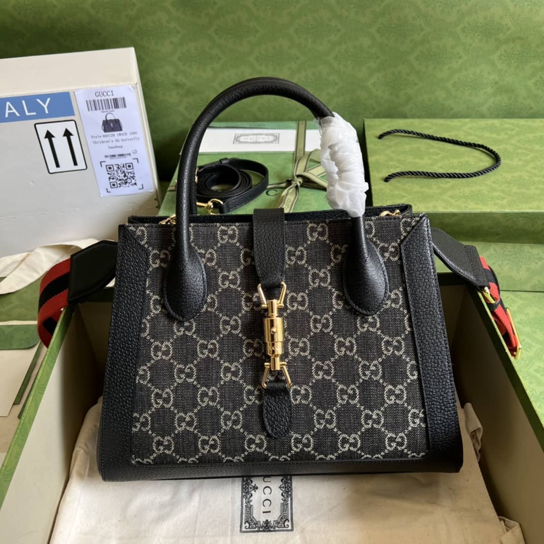Gucci GG Jackie 1961 Denim Replica Tote Bag 685129 - DEEPREPS