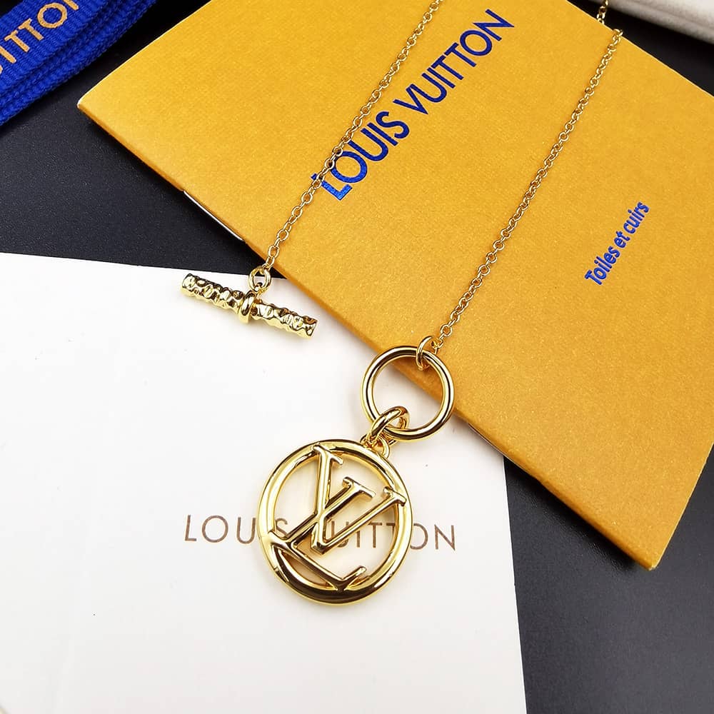 Knockoff Louis vuitton Logo Necklace - DEEPREPS