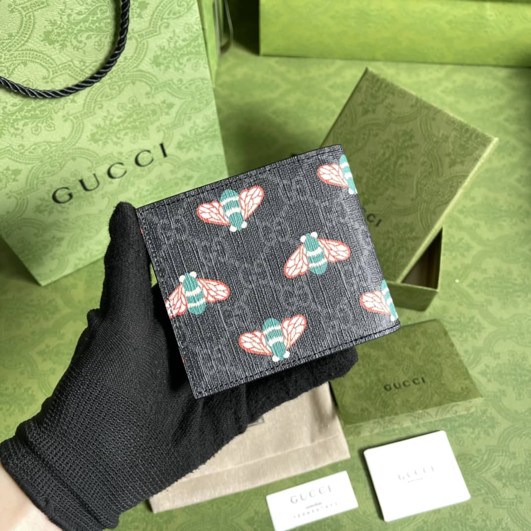 Gucci Kingsnake Print GG Supreme Wallet Replica 451268 - DEEPREPS